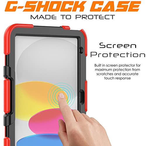 [G-SHOCK Case] Heavy Duty Long Survival Screen Protector Case for Apple iPad 11th & 10th Generation, iPad 2025 / 2022