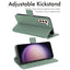 [Wallet Case] Protective Cover with Cash & Card Holder, Stand and Wrist Strap For Samsung Galaxy S23 Plus