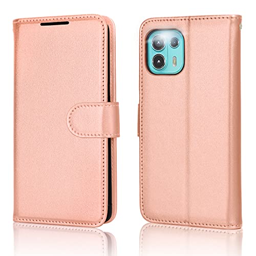 [Wallet Case] Protective Cover with Cash & Card Holder, Stand and Wrist Strap For Motorola Moto Edge 20 Lite