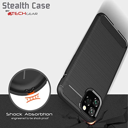 [Stealth Case] iPhone 11 Pro Soft Protective Slim Cover with Carbon Fibre Detailing