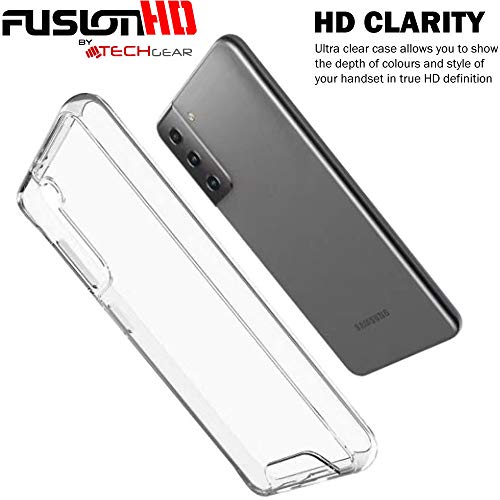 [Fusion HD Case] Shockproof Fused Gel Bumper & Hard Back Slim Clear Cover for Samsung Galaxy Galaxy S22