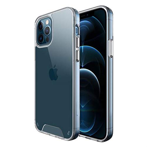 [Fusion HD Case] Shockproof Fused Gel Bumper & Hard Back Slim Clear Cover for iPhone 12 Pro