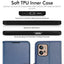 [Wallet Case] Protective Cover with Cash & Card Holder, Stand and Wrist Strap For Motorola Moto G32