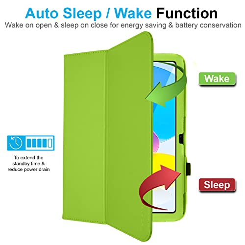 [Folio Case] Smart Cover Stand with Auto Sleep/Wake & Hand Strap For Apple iPad 11th & 10th Generation, iPad 2025 / 2022