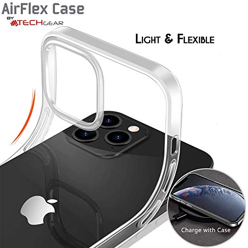 [AirFlex Case] Crystal Clear Slim & Light, Protective,  Soft Gel Cover for iPhone 12 Pro Max
