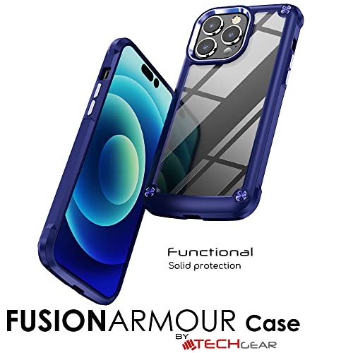 [Fusion Armour Case] Premium Hybrid Tough Heavy Duty, Rugged, Clear Back Bumper Case for Apple iPhone 14 Pro Max 6.7"
