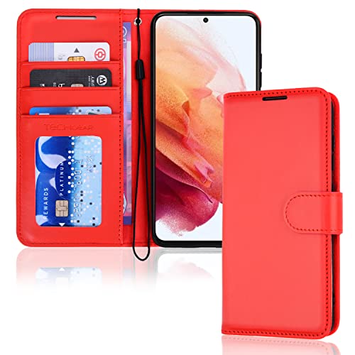 [Wallet Case] Protective Cover with Cash & Card Holder, Stand and Wrist Strap For Samsung Galaxy S22