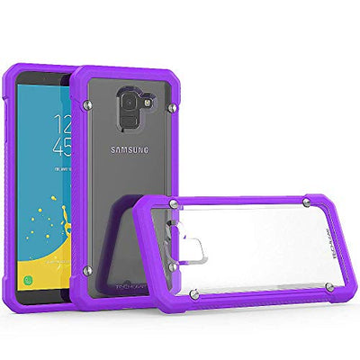 [Fusion Armour Case] Premium Hybrid Tough Heavy Duty, Rugged, Clear Back Bumper Case for Samsung Galaxy J6 2020