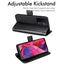 [Wallet Case] Protective Cover with Cash & Card Holder, Stand and Wrist Strap For Samsung Galaxy A54 5G