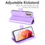 [Wallet Case] Protective Cover with Cash & Card Holder, Stand and Wrist Strap For Samsung Galaxy S23