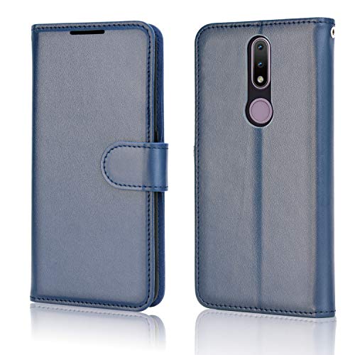 [Wallet Case] Protective Cover with Cash & Card Holder, Stand and Wrist Strap For Nokia 2.4