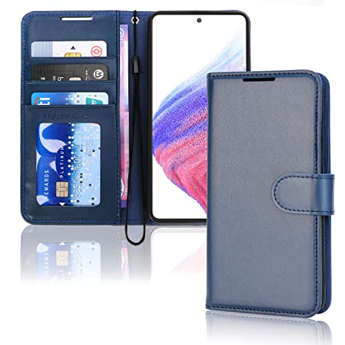 [Wallet Case] Protective Cover with Cash & Card Holder, Stand and Wrist Strap For Samsung Galaxy A13
