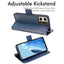 [Wallet Case] Protective Cover with Cash & Card Holder, Stand and Wrist Strap For Oppo Reno 7