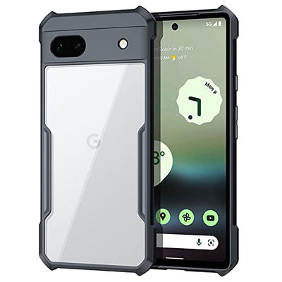 [Fusion Armour Case] Premium Hybrid Tough Heavy Duty, Clear Back, Bumper Case for Google Pixel 6a