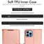 [Wallet Case] Protective Cover with Cash & Card Holder, Stand and Wrist Strap For Apple iPhone 13 Pro Max