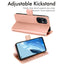 [Wallet Case] Protective Cover with Cash & Card Holder, Stand and Wrist Strap For Oppo Reno 8 Lite 5G