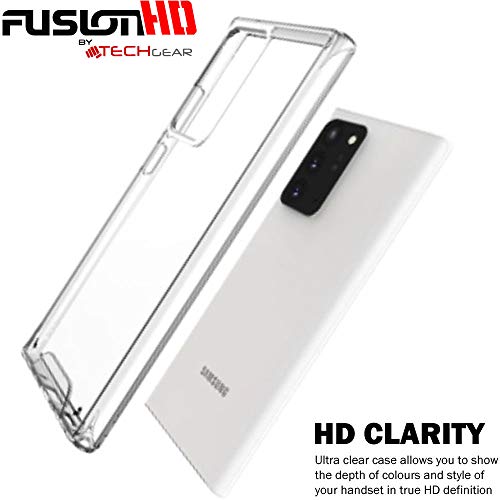 [Fusion HD Case] Shockproof Fused Gel Bumper & Hard Back Slim Clear Cover for Samsung Galaxy Note 20 Ultra