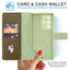 [Leather Wallet Case] Genuine Leather [RFID Blocking] Magnetic Flip Case with Card & Slots and Stand For Samsung Galaxy S22 Ultra
