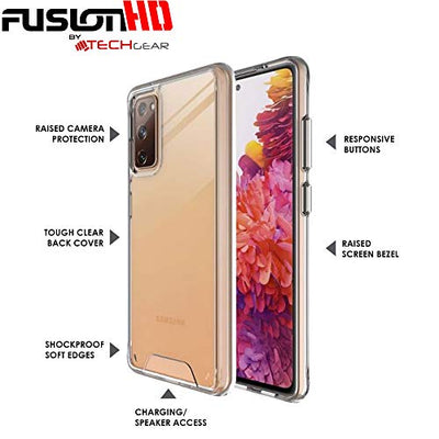 [Fusion HD Case] Shockproof Fused Gel Bumper & Hard Back Slim Clear Cover for Samsung Galaxy Galaxy S20 FE