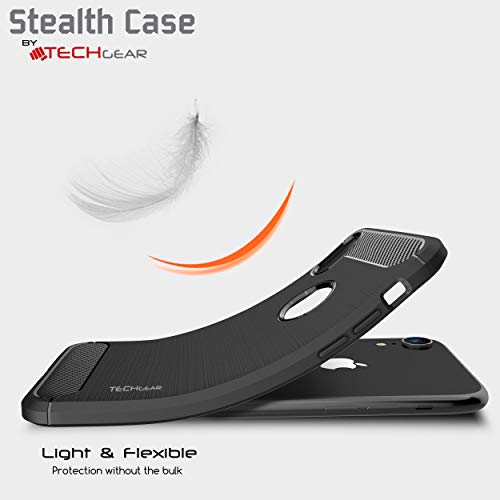 [Stealth Case] iPhone XR Soft Protective Slim Cover with Carbon Fibre Detailing
