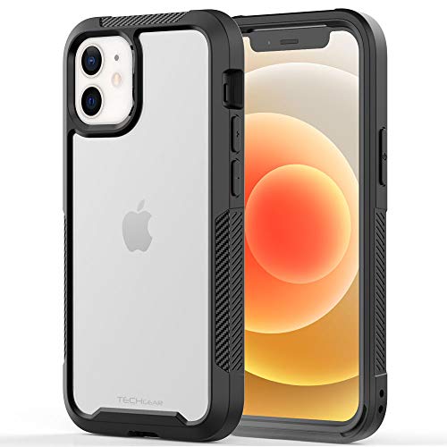 [Fusion Armour Case] Premium Slim Hybrid Tough Heavy Duty, Clear Back Bumper Case for iPhone 12 Mini