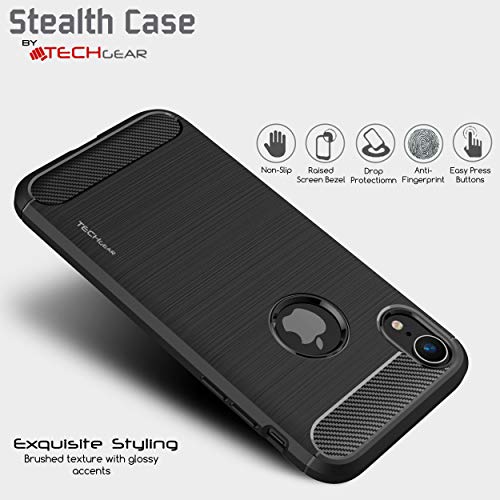 [Stealth Case] iPhone XR Soft Protective Slim Cover with Carbon Fibre Detailing