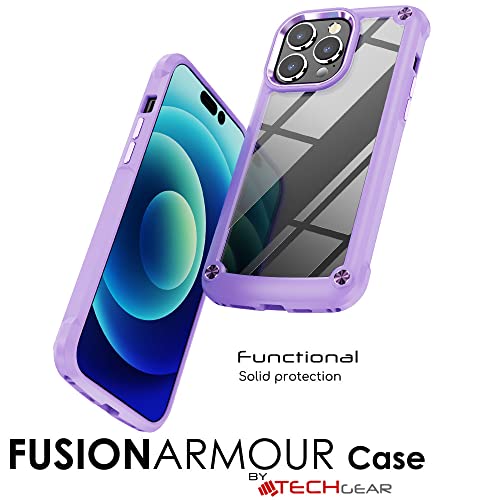 [Fusion Armour Case] Premium Hybrid Tough Heavy Duty, Rugged, Clear Back Bumper Case for Apple iPhone 14 Pro Max 6.7"