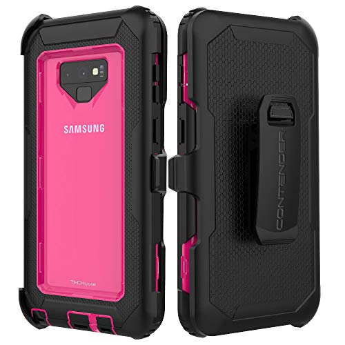 [Contender Case] Samsung Galaxy Note 9 Heavy Duty Case with Built-in Screen Protector, 360 [Full Body] Protective Cover with Kick Stand