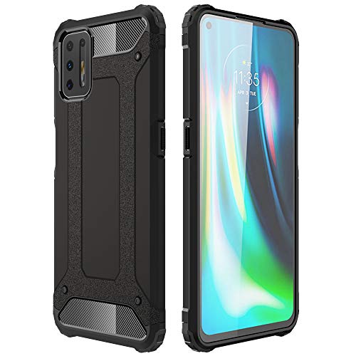 [Tough Armoured Case] ShockProof Dual-Layer Protective Heavy Duty Cover for Motorola Moto G9 Plus