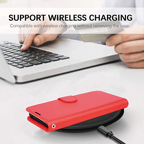 [Wallet Case] Protective Cover with Cash & Card Holder, Stand and Wrist Strap For Samsung Galaxy S21 FE 5G