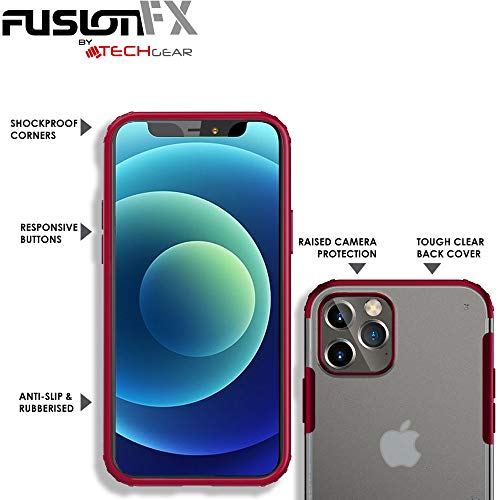 [Fusion FX Case] Slim & Light Tough Fused Gel Bumper & Hard Back Matte Case for iPhone 12 Mini