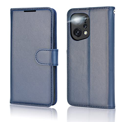 [Wallet Case] Protective Cover with Cash & Card Holder, Stand and Wrist Strap For Oppo Find X5 5G