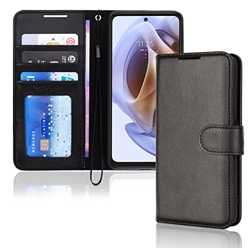 [Wallet Case] Protective Cover with Cash & Card Holder, Stand and Wrist Strap For Motorola Moto G31 / G41