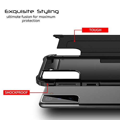 [Tough Armoured Case] ShockProof Dual-Layer Protective Heavy Duty Cover for Samsung Galaxy S21
