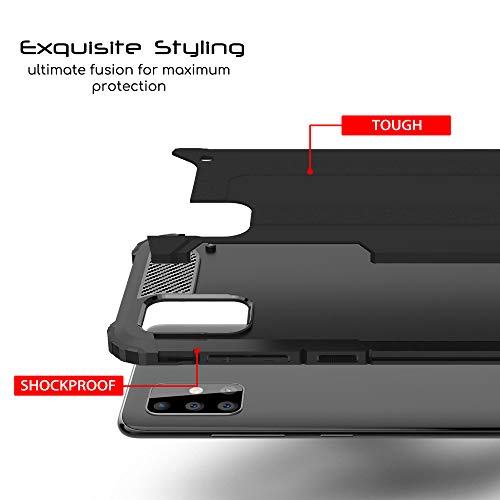 [Tough Armoured Case] ShockProof Dual-Layer Protective Heavy Duty Cover for Samsung Galaxy A51