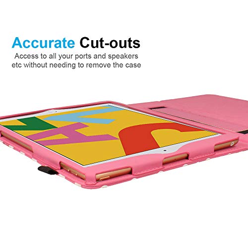 [Folio Case] Smart Cover Stand with Auto Sleep/Wake & Hand Strap For Apple iPad 10.2" 2021 / 2020 / 2019 [9th / 8th / 7th Generation]