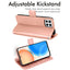[Wallet Case] Protective Cover with Cash & Card Holder, Stand and Wrist Strap For Honor X8