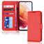 [Wallet Case] Protective Cover with Cash & Card Holder, Stand and Wrist Strap For Samsung Galaxy S21 FE 5G