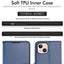 [Wallet Case] Protective Cover with Cash & Card Holder, Stand and Wrist Strap For Apple iPhone 13