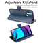 [Wallet Case] Protective Cover with Cash & Card Holder, Stand and Wrist Strap For Motorola Moto E20 / E30