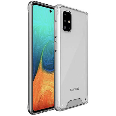 [Fusion HD Case] Shockproof Fused Gel Bumper & Hard Back Slim Clear Cover for Samsung Galaxy A71