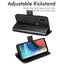 [Wallet Case] Protective Cover with Cash & Card Holder, Stand and Wrist Strap For Motorola Moto E7i Power