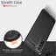[Stealth Case] Samsung Galaxy S21 FE Soft Protective Slim Cover with Carbon Fibre Detailing
