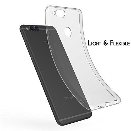 [AirFlex Case] Crystal Clear Slim & Light, Protective,  Soft Gel Cover for Honor 7X