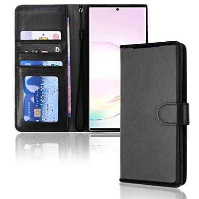 [Wallet Case] Protective Cover with Cash & Card Holder, Stand and Wrist Strap For Samsung Note 20 Ultra