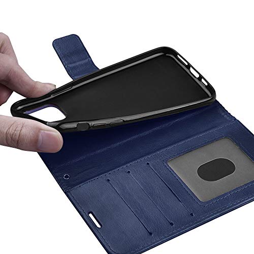 [Wallet Case] Protective Cover with Cash & Card Holder, Stand and Wrist Strap For Apple iPhone 11 Pro Max