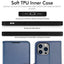[Wallet Case] Protective Cover with Cash & Card Holder, Stand and Wrist Strap For Apple iPhone 14 Pro