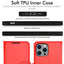 [Wallet Case] Protective Cover with Cash & Card Holder, Stand and Wrist Strap For Apple iPhone 14 Pro