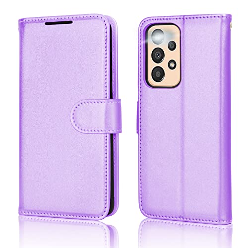 [Wallet Case] Protective Cover with Cash & Card Holder, Stand and Wrist Strap For Samsung Galaxy A23 5G