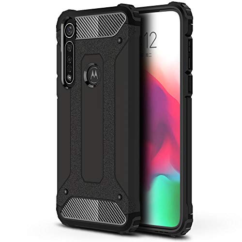 [Tough Armoured Case] ShockProof Dual-Layer Protective Heavy Duty Cover for Motorola Moto G8 Plus